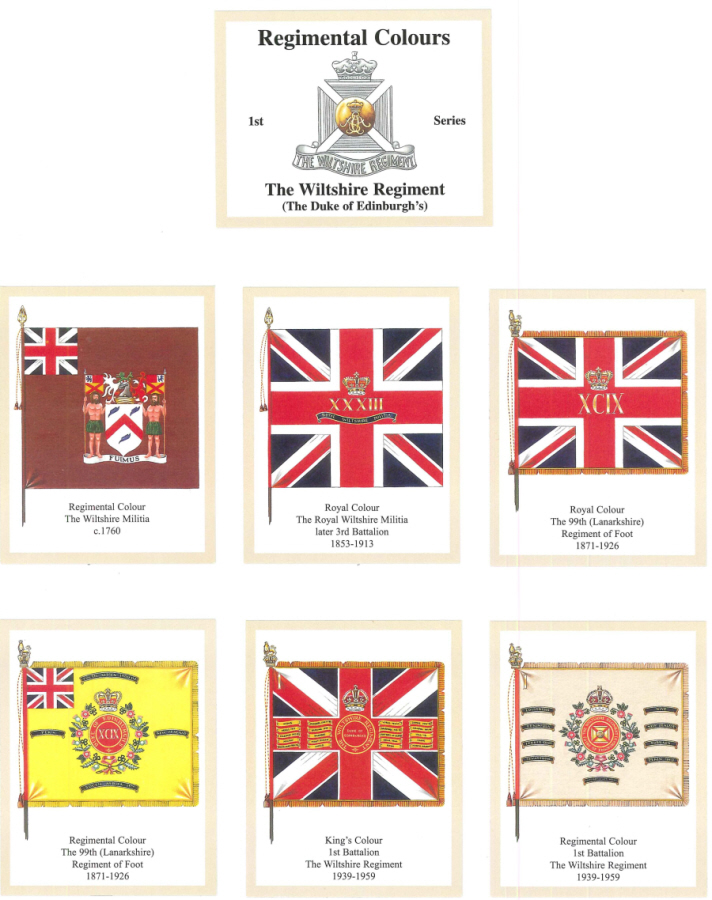 The Wiltshire Regiment (The Duke of Edinburgh's) 1st Series - 'Regimental Colours' Trade Card Set by David Hunter